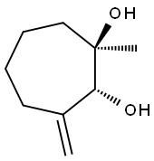 1,2-Cycloheptanediol, 1-methyl-3-methylene-, (1R,2R)-rel- (9CI) Struktur