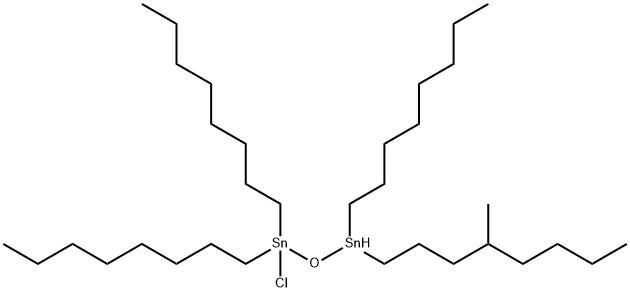 chloro-dioctyl-tin, dioctyltin, methanol, hydrate Struktur