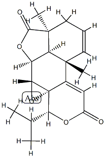 (3aS)-6β,6aβ-Epoxy-3,3a,5aβ,6,6a,7,10b,10cβ-octahydro-3a,10bα-dimethyl-7β-isopropyl-4H,9H-furo[2',3',4':4,5]naphtho[2,1-c]pyran-4,9-dione Struktur