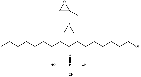 Oxirane, methyl-, polymer with oxirane, monohexadecyl ether, phosphate Struktur