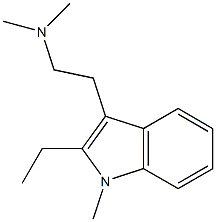 1H-Indole-3-ethanamine,2-ethyl-N,N,1-trimethyl-(9CI) Struktur