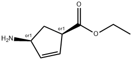 2-Cyclopentene-1-carboxylicacid,4-amino-,ethylester,(1R,4S)-rel-(9CI) Struktur