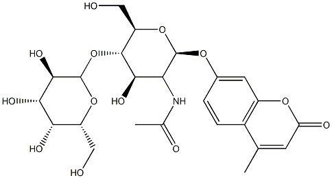 methylumbelliferyl 2-acetamido-2-deoxy-beta-D-lactoside Struktur