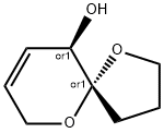 1,6-Dioxaspiro[4.5]dec-8-en-10-ol, (5R,10R)-rel- (9CI) Struktur