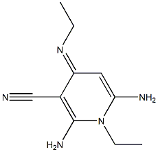 3-Pyridinecarbonitrile,6-amino-1-ethyl-4-(ethylamino)-1,2-dihydro-2-imino-(9CI) Struktur