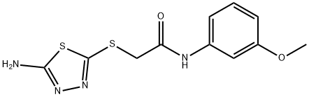 2-[(5-amino-1,3,4-thiadiazol-2-yl)sulfanyl]-N-(3-methoxyphenyl)acetamide Struktur