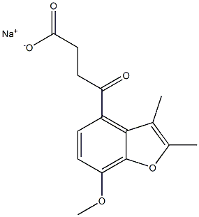 2,3-Dimethyl-7-methoxy-γ-oxo-4-benzofuranbutyric acid sodium salt Struktur