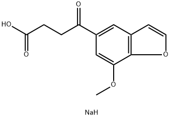 7-Methoxy-γ-oxo-5-benzofuranbutyric acid sodium salt Struktur