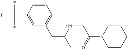 (α-Methyl-m-trifluoromethylphenethylaminomethyl)piperidino ketone Struktur