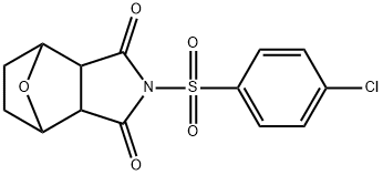 N-(p-Chlorophenylsulfonyl)-7-oxabicyclo[2.2.1]heptane-2,3-dicarbimide Struktur