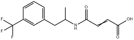 3-[[α-Methyl-m-(trifluoromethyl)phenethyl]carbamoyl]propenoic acid Struktur