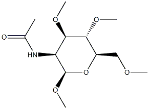 Methyl 2-(acetylamino)-2-deoxy-3-O,4-O,6-O-trimethyl-β-D-mannopyranoside Struktur