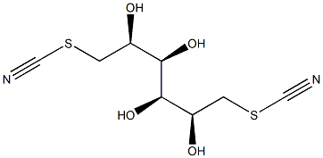 1,6-Dideoxy-1,6-di(thiocyanato)-D-mannitol Struktur