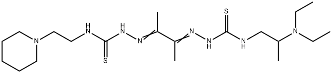 4-[2-(Diethylamino)propyl]-4'-(2-piperidinoethyl)[1,1'-(1,2-dimethyl-1,2-ethanediylidene)bisthiosemicarbazide] Struktur