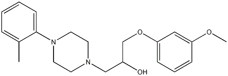 α-[(3-Methoxyphenoxy)methyl]-4-(o-tolyl)-1-piperazineethanol Struktur