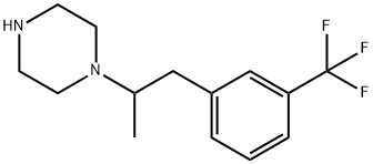 1-(α-Methyl-m-trifluoromethylphenethyl)piperazine Struktur