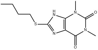 8-(Butylthio)theophyline Struktur