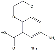 1,4-Benzodioxin-5-carboxylicacid,6,7-diamino-2,3-dihydro-(9CI) Struktur