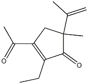 2-Cyclopenten-1-one,3-acetyl-2-ethyl-5-methyl-5-(1-methylethenyl)-(9CI) Struktur