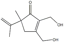 2-Cyclopenten-1-one,2,3-bis(hydroxymethyl)-5-methyl-5-(1-methylethenyl)-(9CI) Struktur