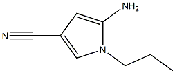 1H-Pyrrole-3-carbonitrile,5-amino-1-propyl-(9CI) Struktur