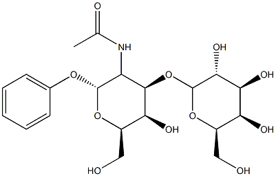 phenyl 2-acetamido-2-deoxy-3-O-beta-D-galactopyranosyl-alpha-D-galactopyranoside Struktur