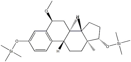 6α-Methoxy-3,17β-bis[(trimethylsilyl)oxy]estra-1,3,5(10)-triene Struktur