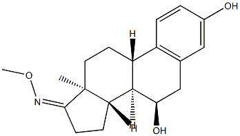 3,7α-Dihydroxyestra-1,3,5(10)-trien-17-one O-methyl oxime Struktur