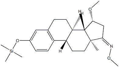 15β-Methoxy-3-[(trimethylsilyl)oxy]estra-1,3,5(10)-trien-17-one O-methyl oxime Struktur