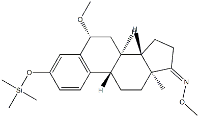 6β-Methoxy-3-[(trimethylsilyl)oxy]estra-1,3,5(10)-trien-17-one O-methyl oxime Struktur