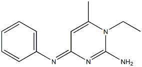 2-Pyrimidinamine,1-ethyl-1,4-dihydro-6-methyl-4-(phenylimino)-(9CI) Struktur