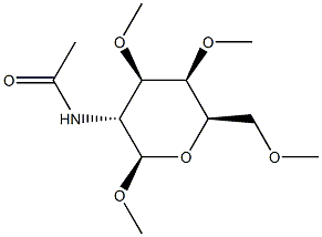 Methyl 2-(acetylamino)-2-deoxy-3-O,4-O,6-O-trimethyl-β-D-galactopyranoside Struktur