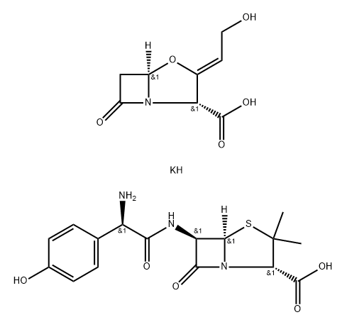 Amoxicillin-Potassium Clavulanate Combination Struktur