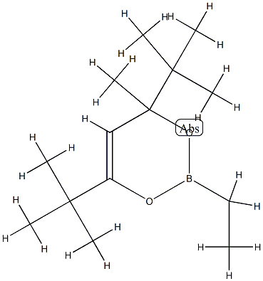 4,6-Bis(1,1-dimethylethyl)-2-ethyl-4-methyl-4H-1,3,2-dioxaborin Struktur