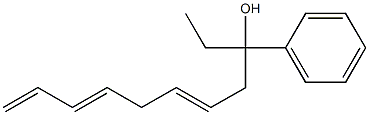 α-Ethyl-α-(2,5,7-octatrienyl)benzenemethanol Struktur