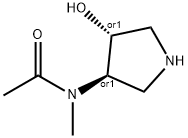 Acetamide, N-[(3R,4R)-4-hydroxy-3-pyrrolidinyl]-N-methyl-, rel- (9CI) Struktur