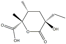 D-xylo-Hexaric acid, 3,4-dideoxy-2-C-ethyl-4-methyl-5-C-methyl-, 1,5-lactone (9CI) Struktur