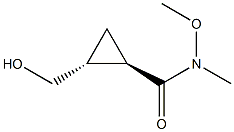 Cyclopropanecarboxamide, 2-(hydroxymethyl)-N-methoxy-N-methyl-, (1R,2R)-rel- (9CI) Struktur