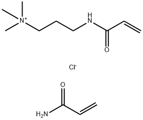 1-Propanaminium, N,N,N-trimethyl-3-(1-oxo-2-propenyl)amino-, chloride, polymer with 2-propenamide Struktur