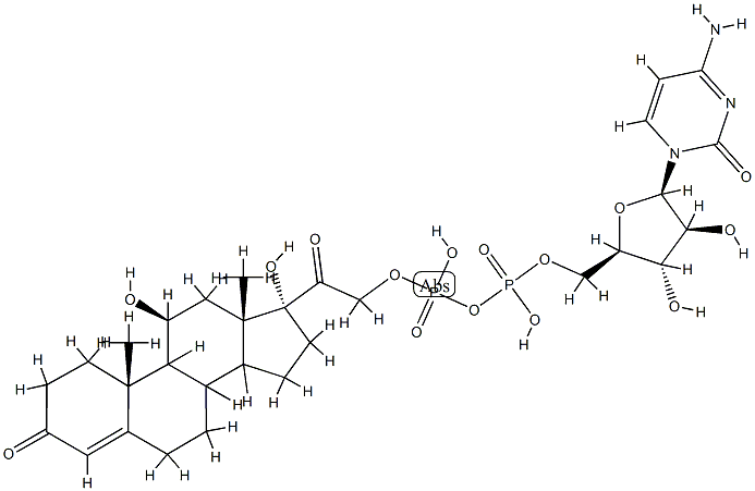 1 beta-D-arabinofuranosylcytosine-5'-diphosphate cortisol Struktur