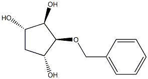 1,2,4-Cyclopentanetriol, 3-(phenylmethoxy)-, (1R,2S,3R,4S)-rel- (9CI) Struktur