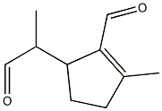 2-Formyl-α,3-dimethyl-2-cyclopentene-1-acetaldehyde Struktur