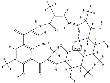 8,25,34a-Trideoxy-25,34a-epoxy-34a-oxorifamycin W Struktur