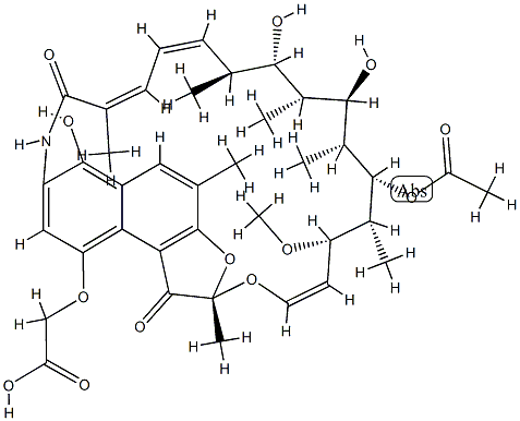 4-O-(Carboxymethyl)-8-deoxyrifamycin Struktur