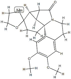 2,2-(Ethylenebisoxy)-15,16-dimethoxy-1β,7β-cycloerythrinan-8-one Struktur