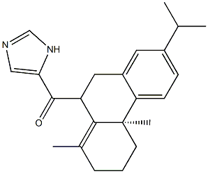 [(4bS)-4b,5,6,7,9,10-Hexahydro-4bα,8-dimethyl-2-(1-methylethyl)phenanthren-9-yl](1H-imidazol-4-yl) ketone Struktur