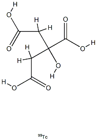 technetium Tc 99m citrate Struktur