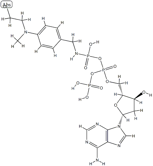 4-(N-2-chloroethyl-N-methylamino)benzyl-gamma-amide dATP Struktur