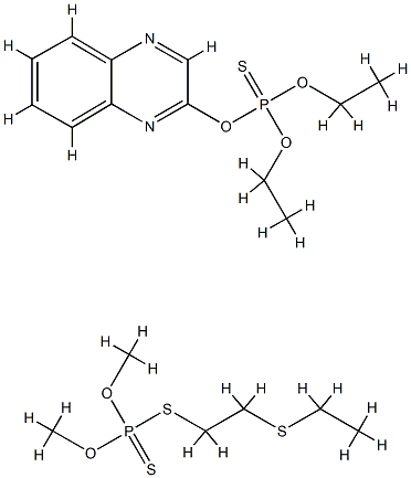 Phosphorothioic acid, O,O-diethyl O-2-quinoxalinyl ester, mixt. with S -(2-(ethylthio)ethyl) O,O-dimethyl phosphorodithioate Struktur