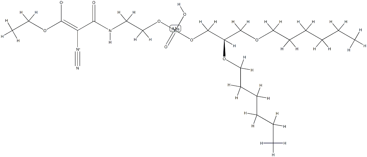 1,2-di-O-hexylglycero-3-(ethyl diazomalonamidoethyl phosphate) Struktur